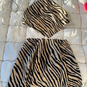 Animal Print Two-Piece Set